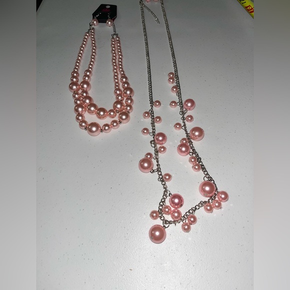 paparazzi Jewelry - NWT Paparazzi Bundle of 4 Elegant Pink Beaded Necklace & Earring Set